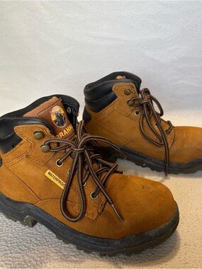 Brahma Women’s 5.5 Waterproof Tan Suede Steel Toe Hiking Work Boots